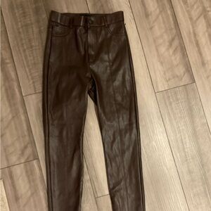 Zara Chocolate Leather Pants